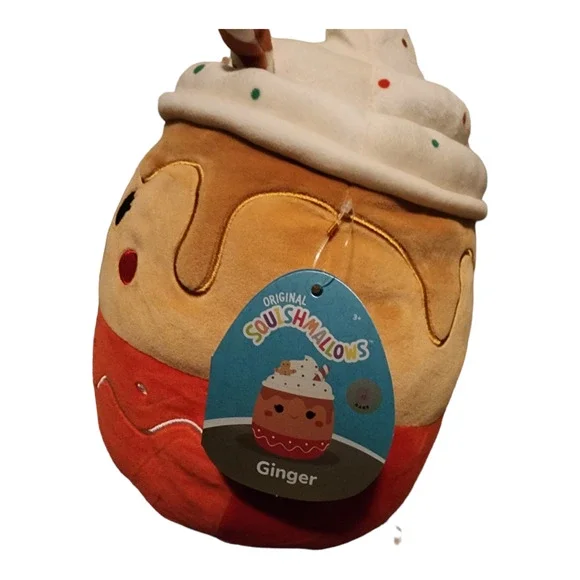 NWT RARE Silver Tag Ginger Squishmallows Special Edition Gingerbread Latte 11" - Picture 2 of 7